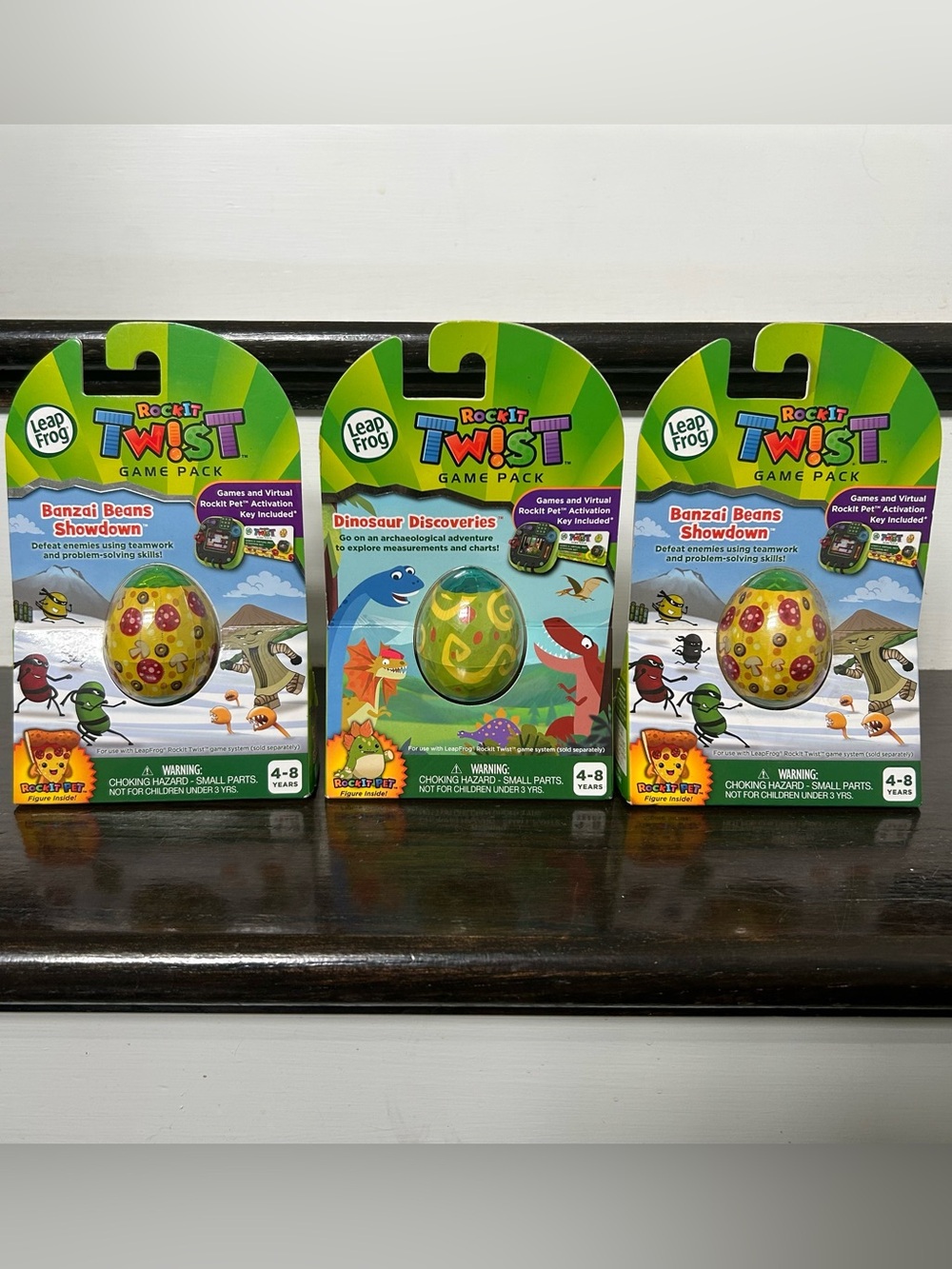 NWT LeapFrog RockIt Twist Game Pack - Dinosaur Discoveries Banzai Beans Shoedown